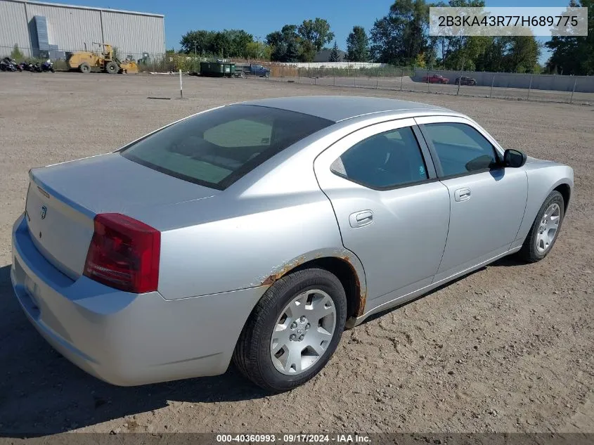 2007 Dodge Charger VIN: 2B3KA43R77H689775 Lot: 40360993