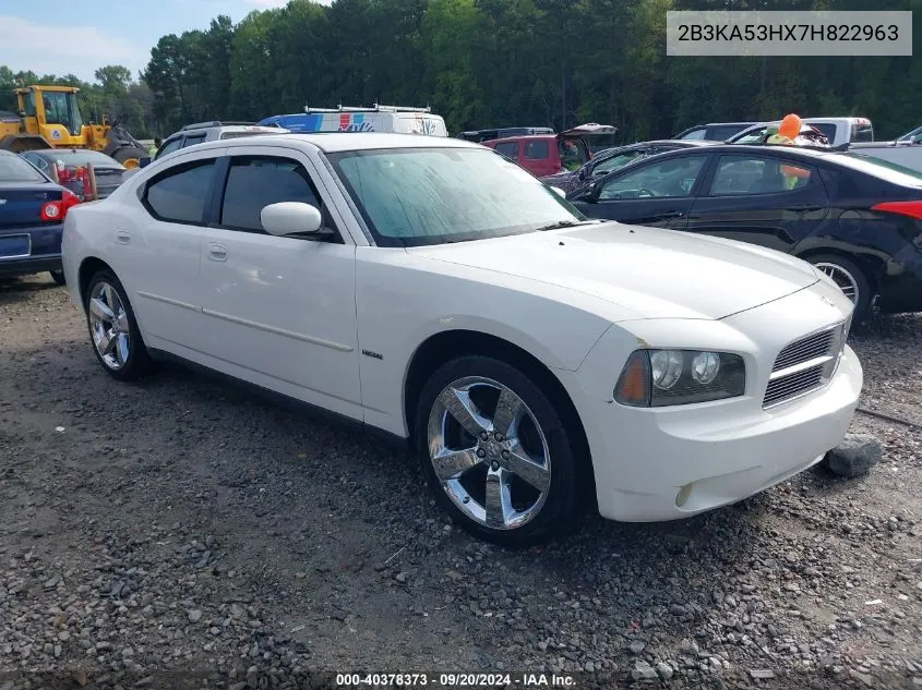 2007 Dodge Charger Rt VIN: 2B3KA53HX7H822963 Lot: 40378373