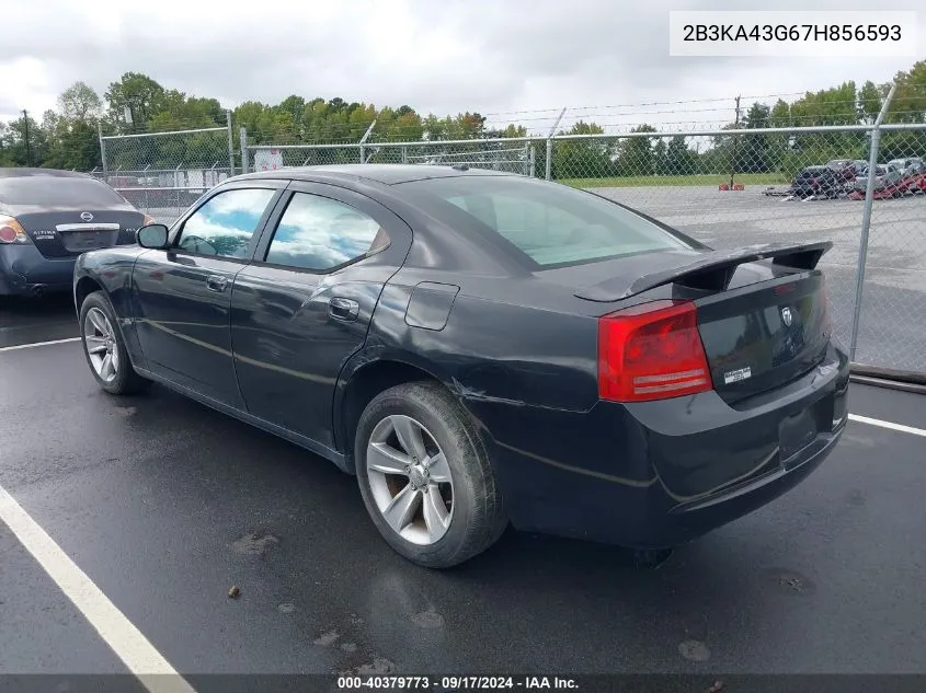 2007 Dodge Charger VIN: 2B3KA43G67H856593 Lot: 40379773