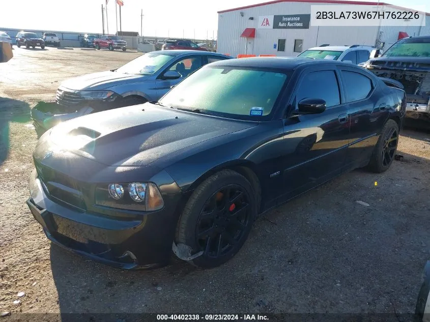 2007 Dodge Charger Srt-8 VIN: 2B3LA73W67H762226 Lot: 40402338