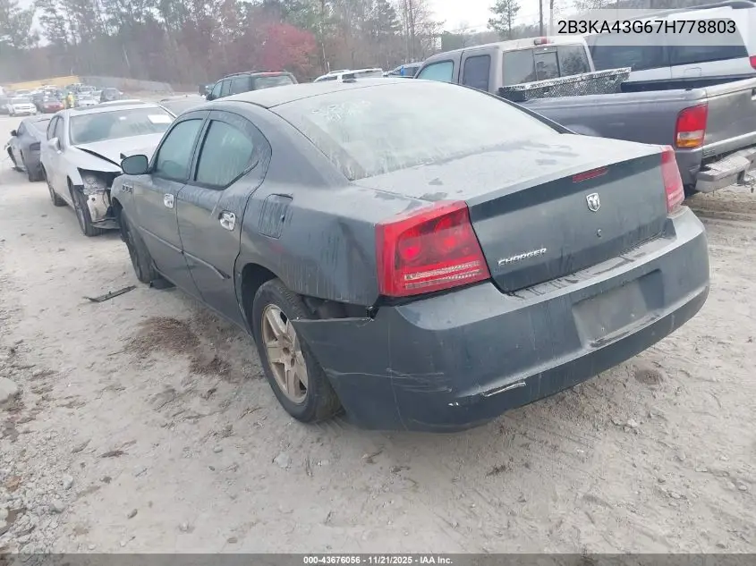 2B3KA43G67H778803 2007 Dodge Charger