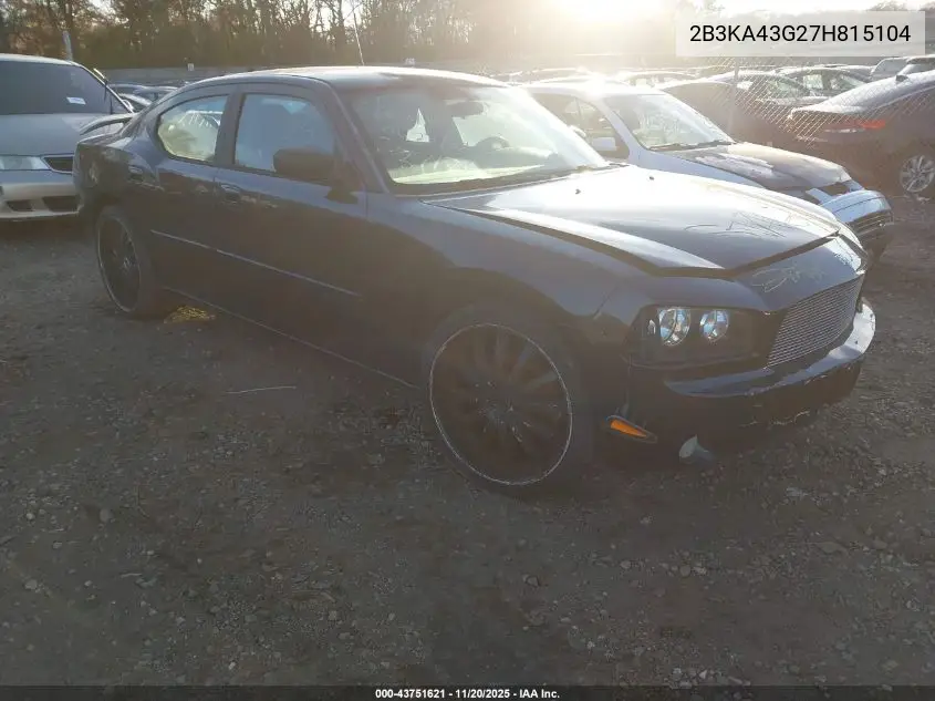 2B3KA43G27H815104 2007 Dodge Charger