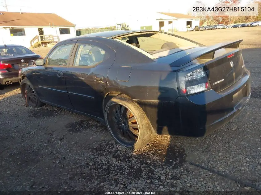 2B3KA43G27H815104 2007 Dodge Charger