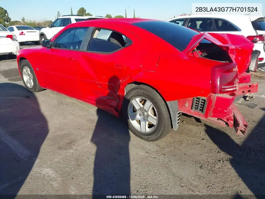 2B3LA43G77H701524 2007 Dodge Charger