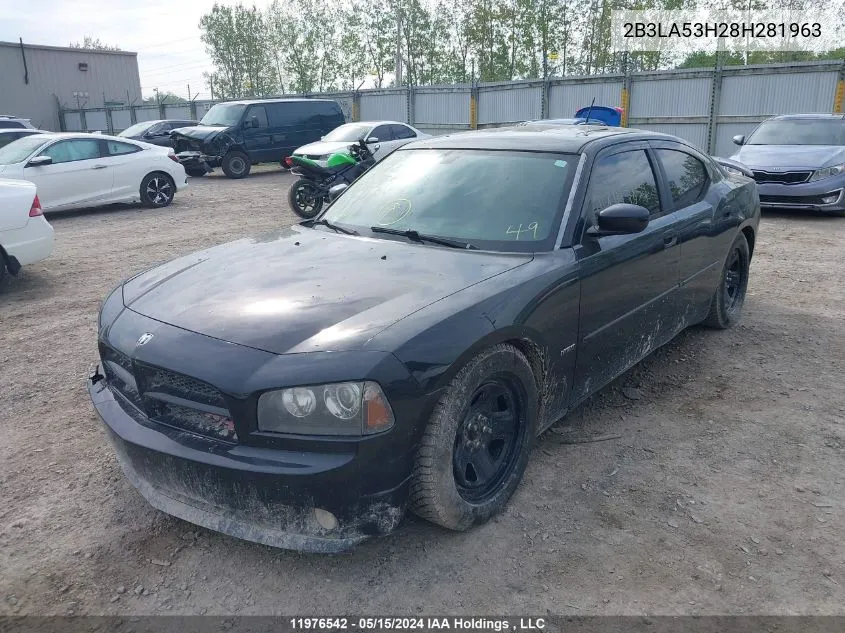 2008 Dodge Charger VIN: 2B3LA53H28H281963 Lot: 11976542