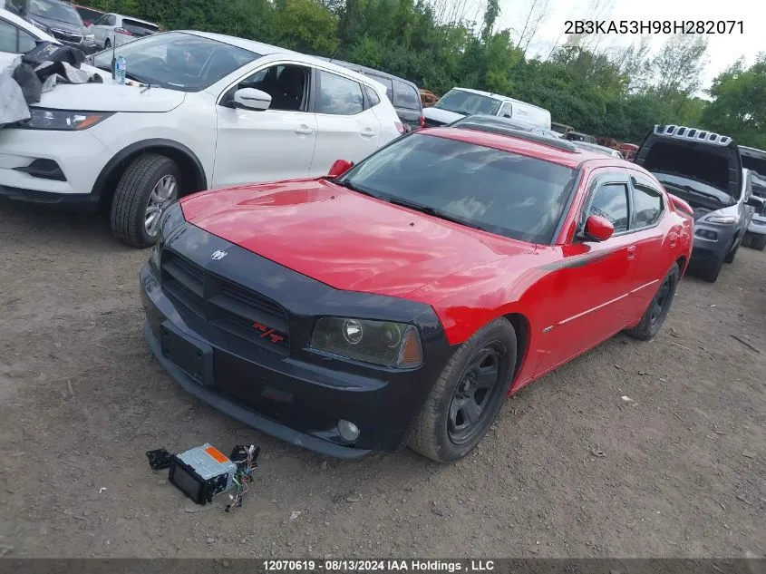 2008 Dodge Charger R/T VIN: 2B3KA53H98H282071 Lot: 12070619