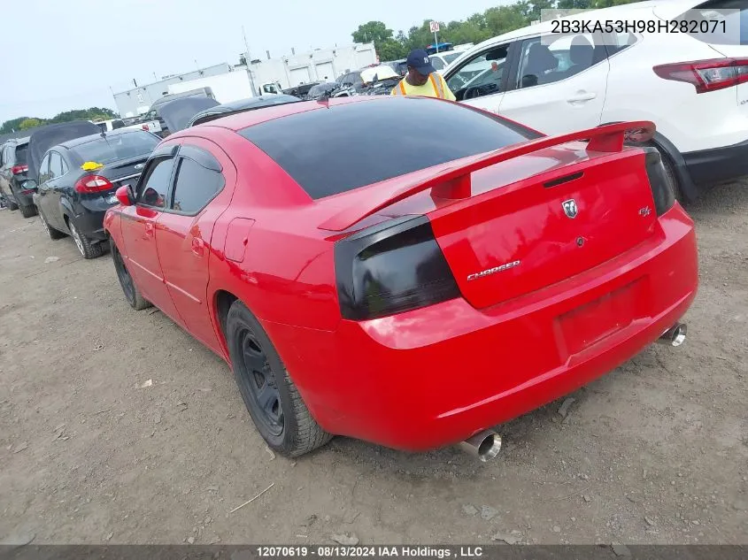 2008 Dodge Charger R/T VIN: 2B3KA53H98H282071 Lot: 12070619