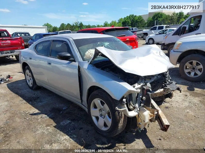 2008 Dodge Charger VIN: 2B3KA43RX8H277917 Lot: 39362846