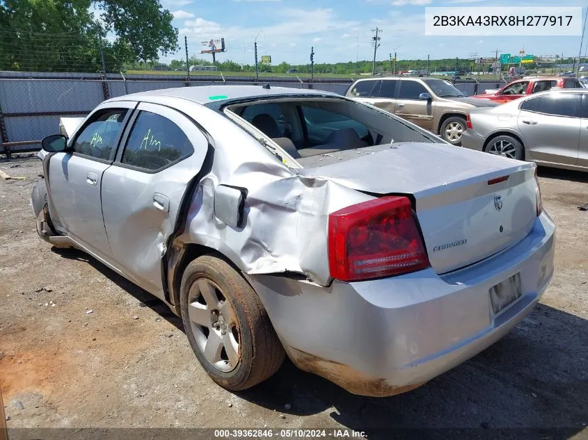 2008 Dodge Charger VIN: 2B3KA43RX8H277917 Lot: 39362846