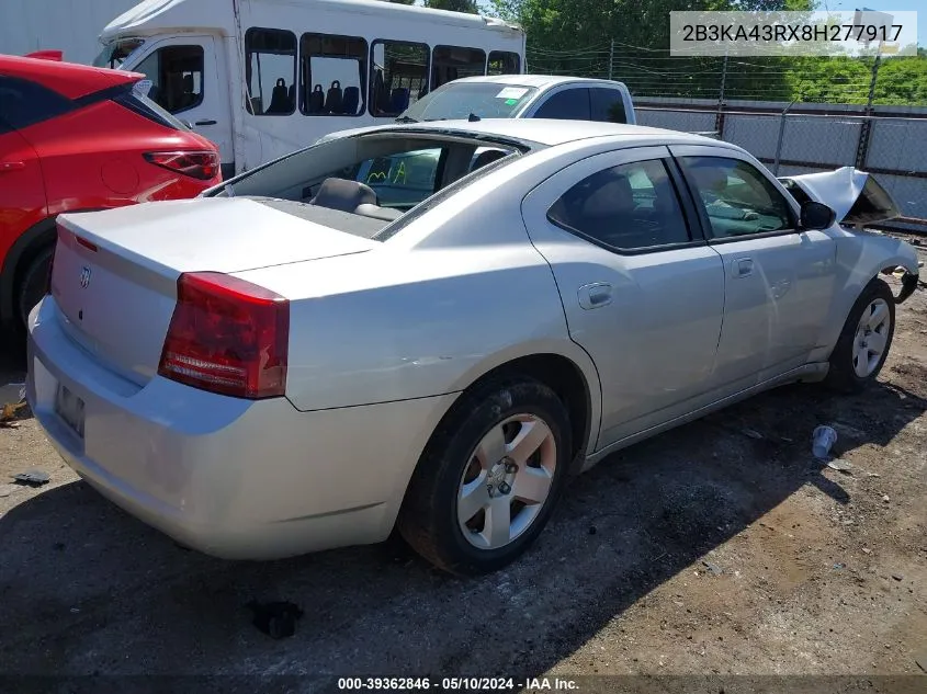 2008 Dodge Charger VIN: 2B3KA43RX8H277917 Lot: 39362846