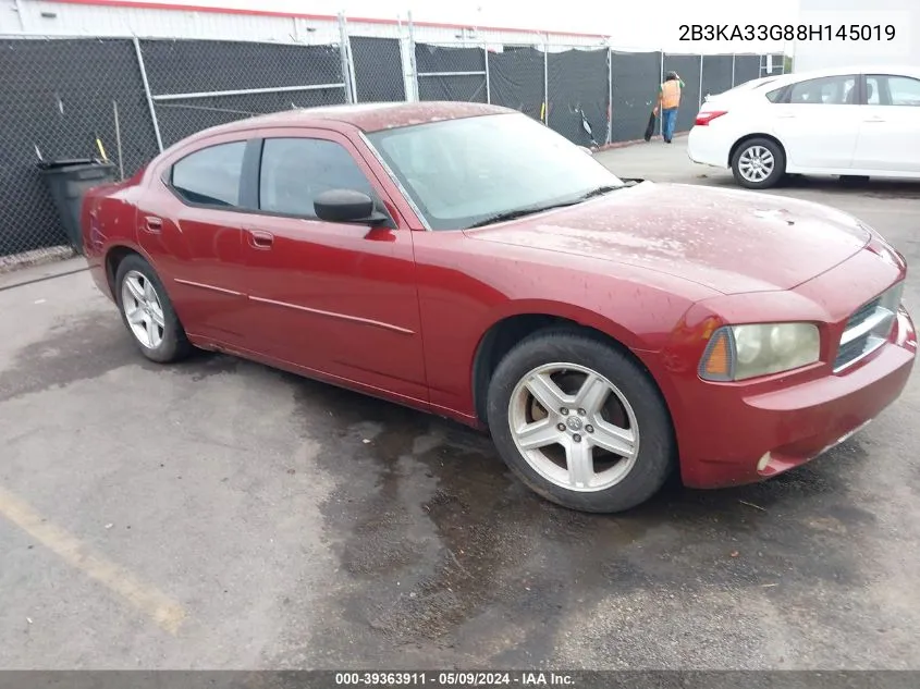 2008 Dodge Charger Sxt VIN: 2B3KA33G88H145019 Lot: 39363911