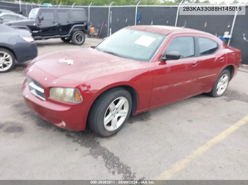 2008 Dodge Charger Sxt VIN: 2B3KA33G88H145019 Lot: 39363911