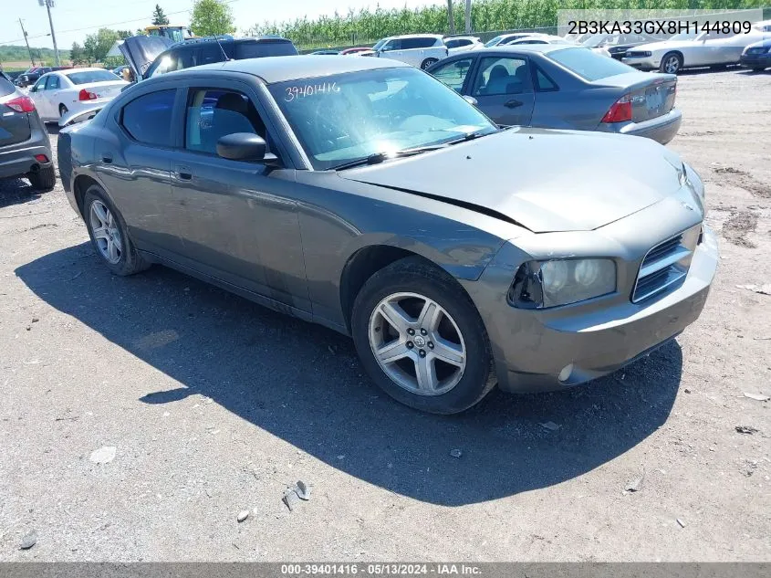 2008 Dodge Charger Sxt VIN: 2B3KA33GX8H144809 Lot: 39401416