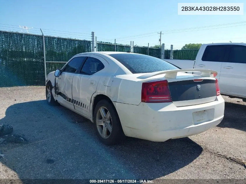 2008 Dodge Charger VIN: 2B3KA43G28H283550 Lot: 39417126