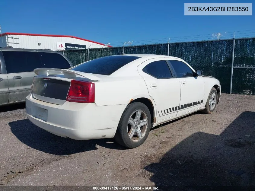 2008 Dodge Charger VIN: 2B3KA43G28H283550 Lot: 39417126