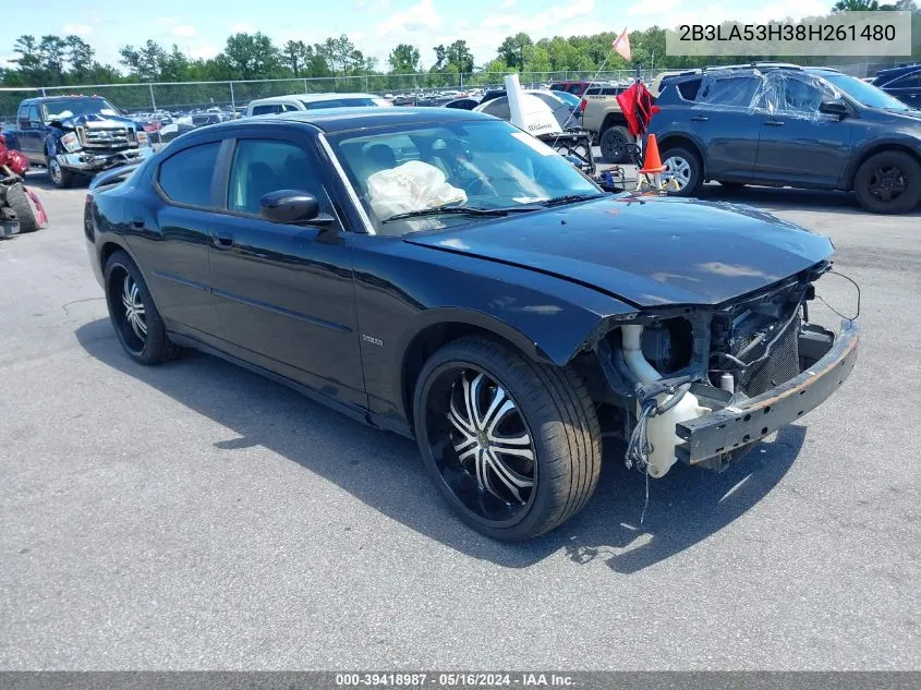 2008 Dodge Charger R/T VIN: 2B3LA53H38H261480 Lot: 39418987