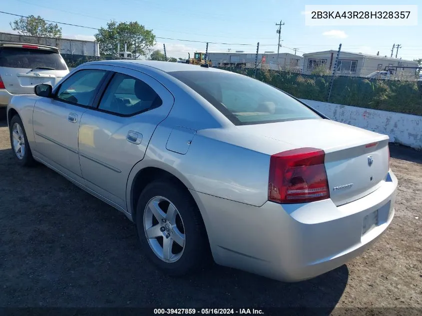 2008 Dodge Charger VIN: 2B3KA43R28H328357 Lot: 39427859