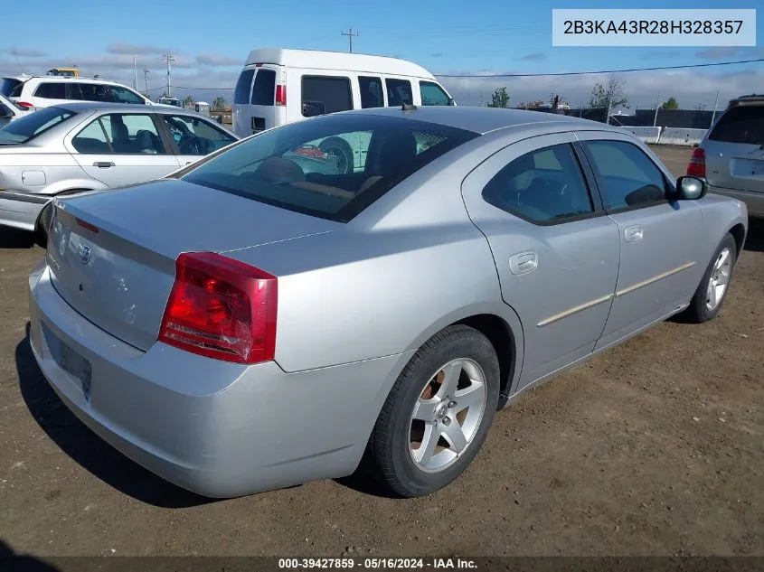 2008 Dodge Charger VIN: 2B3KA43R28H328357 Lot: 39427859