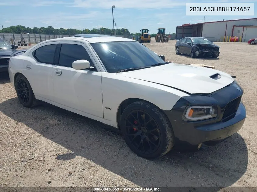 2008 Dodge Charger R/T VIN: 2B3LA53H88H174657 Lot: 39438659