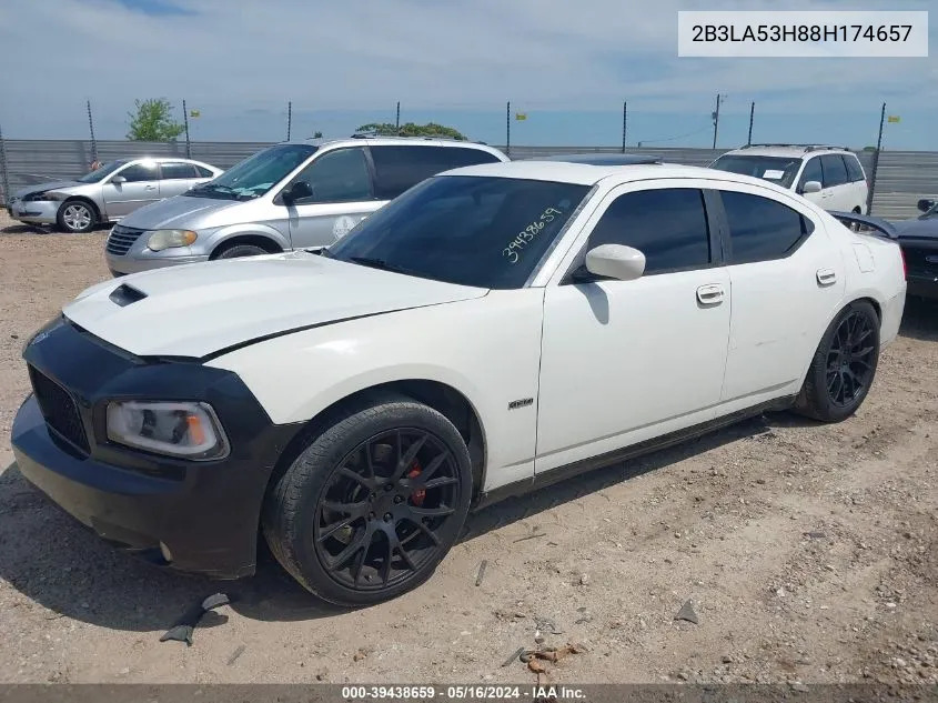 2008 Dodge Charger R/T VIN: 2B3LA53H88H174657 Lot: 39438659