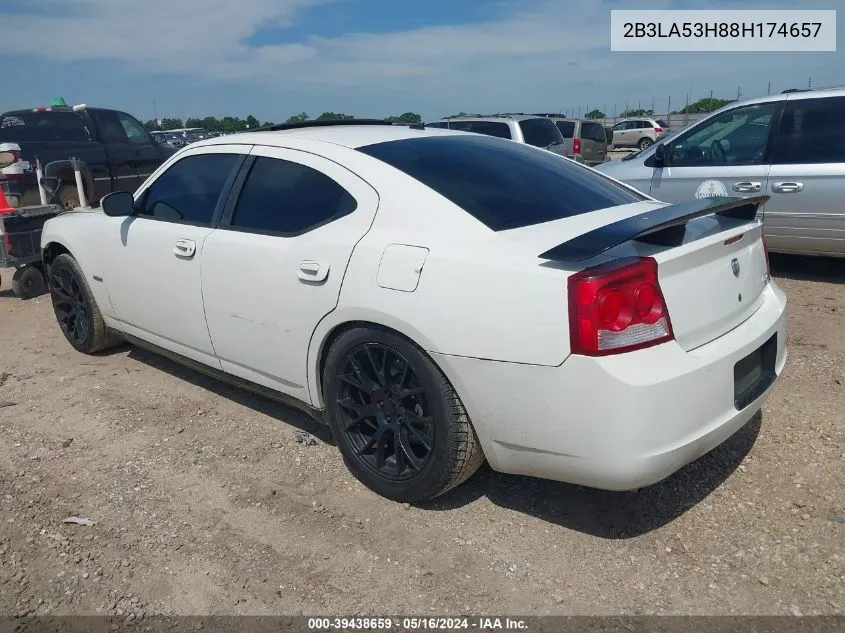 2008 Dodge Charger R/T VIN: 2B3LA53H88H174657 Lot: 39438659