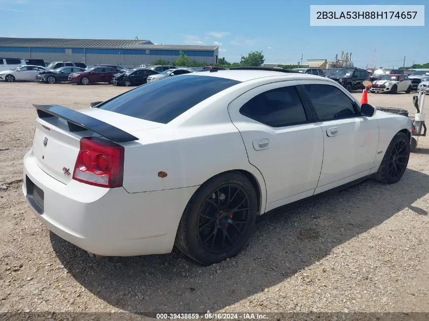 2008 Dodge Charger R/T VIN: 2B3LA53H88H174657 Lot: 39438659