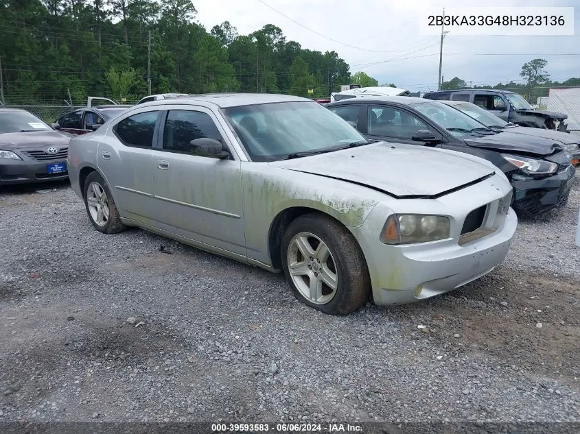 2008 Dodge Charger Sxt VIN: 2B3KA33G48H323136 Lot: 39593583