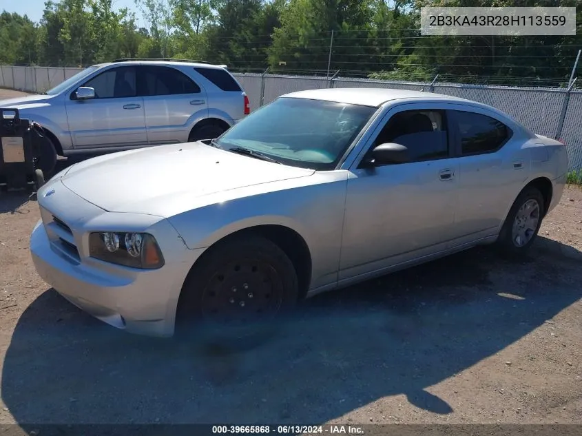 2008 Dodge Charger VIN: 2B3KA43R28H113559 Lot: 39665868