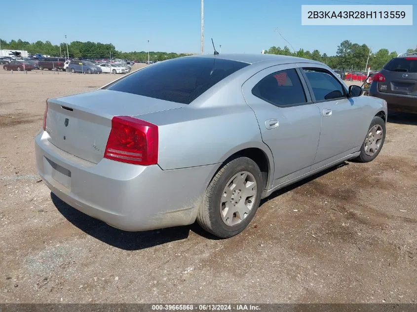 2008 Dodge Charger VIN: 2B3KA43R28H113559 Lot: 39665868