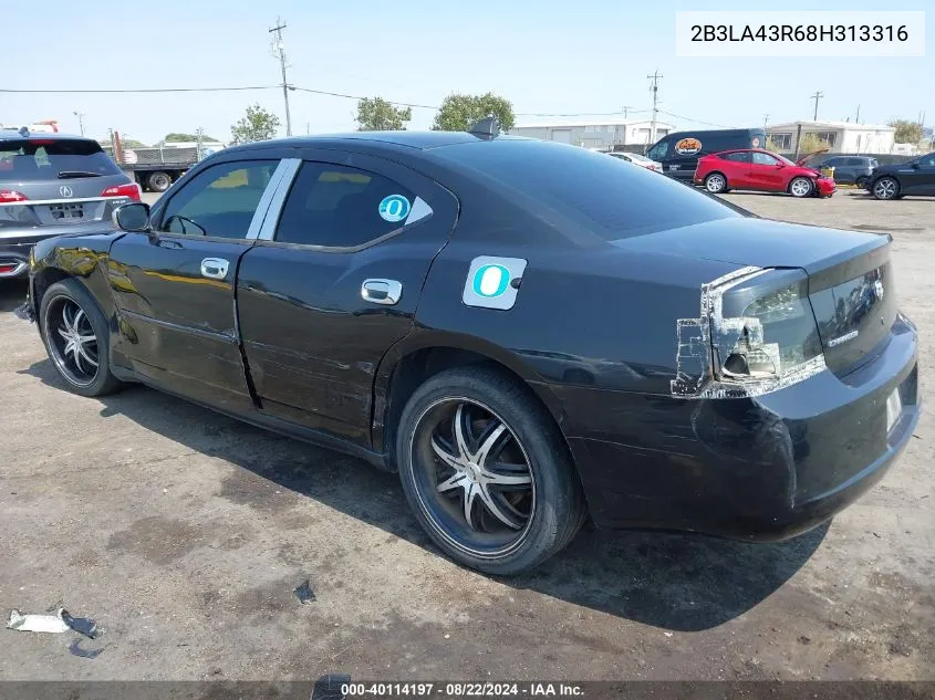 2B3LA43R68H313316 2008 Dodge Charger