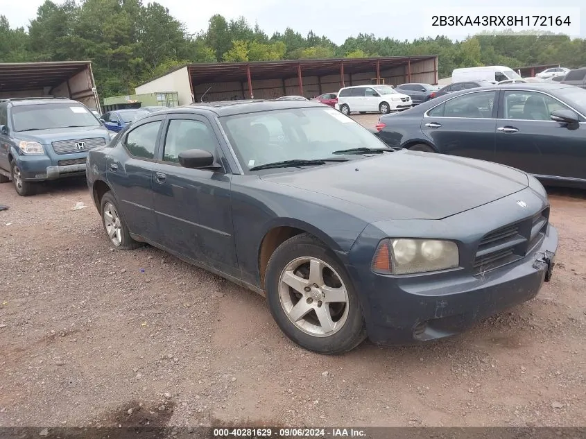 2008 Dodge Charger VIN: 2B3KA43RX8H172164 Lot: 40281629