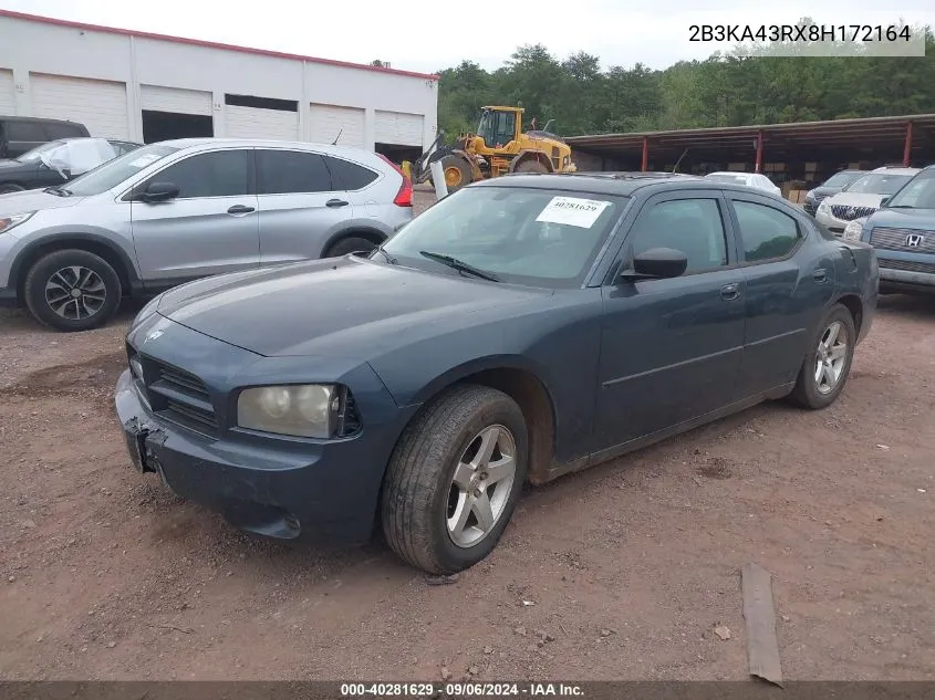 2008 Dodge Charger VIN: 2B3KA43RX8H172164 Lot: 40281629