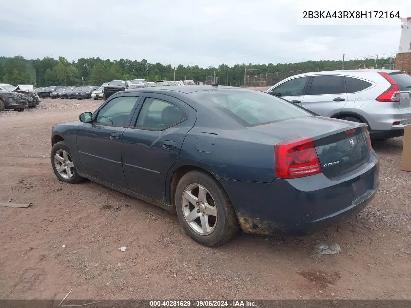 2008 Dodge Charger VIN: 2B3KA43RX8H172164 Lot: 40281629