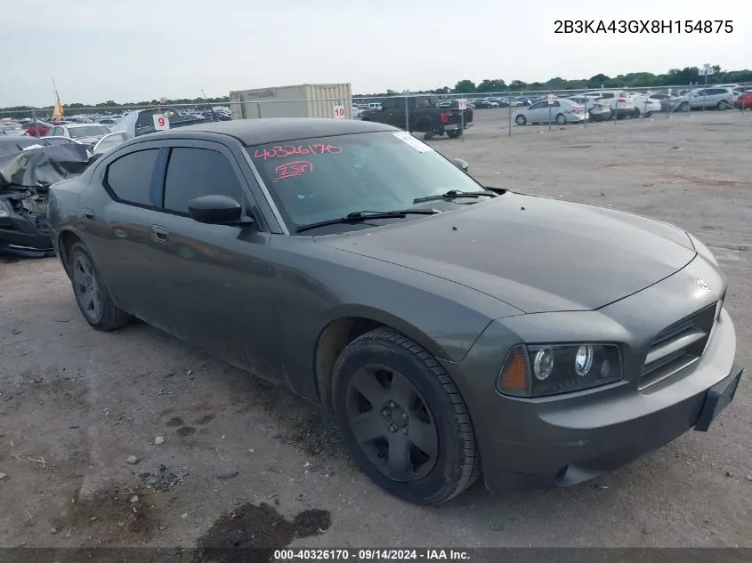 2008 Dodge Charger VIN: 2B3KA43GX8H154875 Lot: 40326170