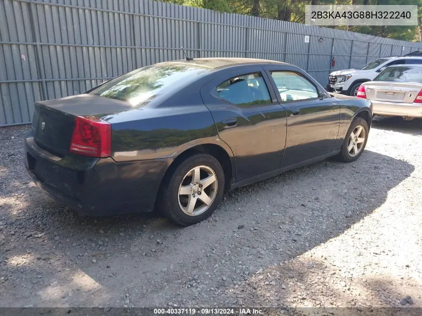 2B3KA43G88H322240 2008 Dodge Charger