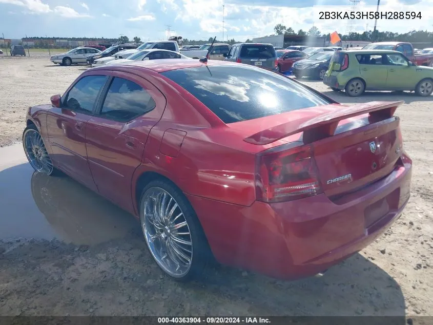 2008 Dodge Charger R/T VIN: 2B3KA53H58H288594 Lot: 40363904