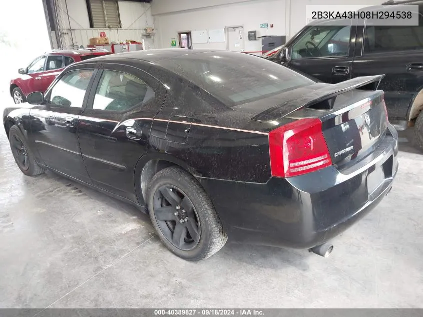 2B3KA43H08H294538 2008 Dodge Charger