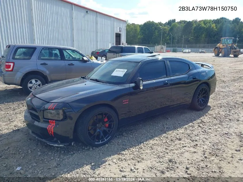 2B3LA73W78H150750 2008 Dodge Charger Srt8