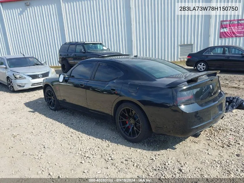 2B3LA73W78H150750 2008 Dodge Charger Srt8