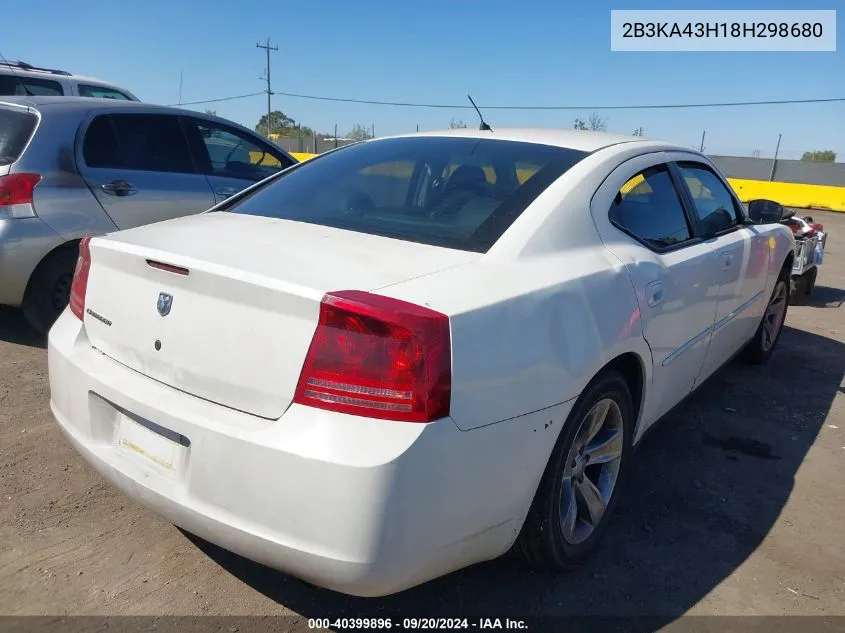 2008 Dodge Charger VIN: 2B3KA43H18H298680 Lot: 40399896