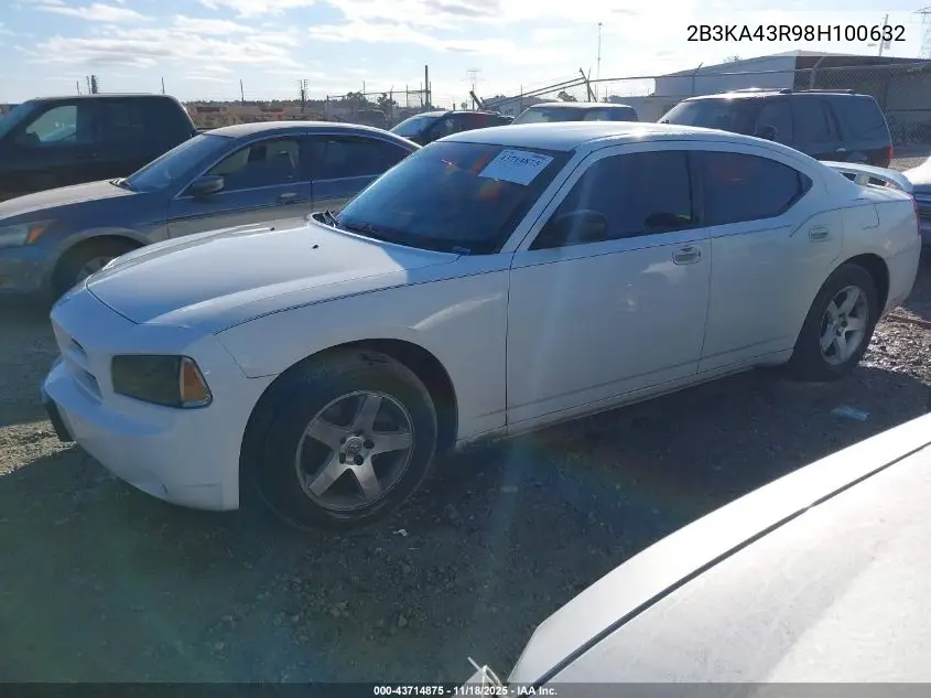 2B3KA43R98H100632 2008 Dodge Charger