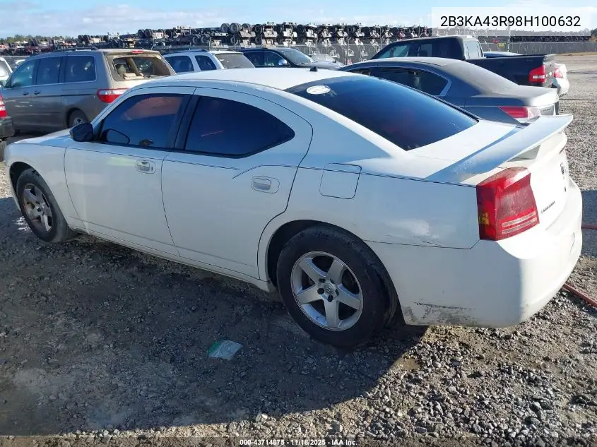 2B3KA43R98H100632 2008 Dodge Charger