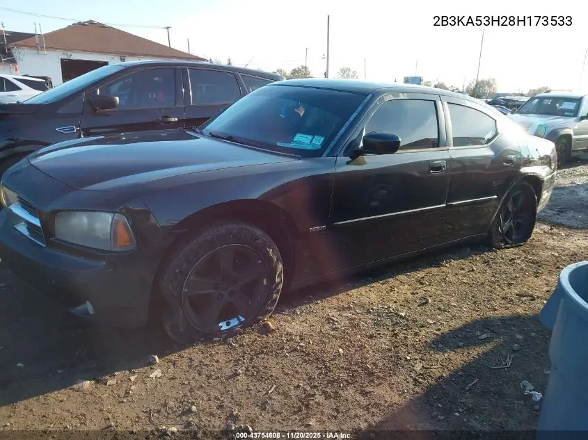 2B3KA53H28H173533 2008 Dodge Charger R/T