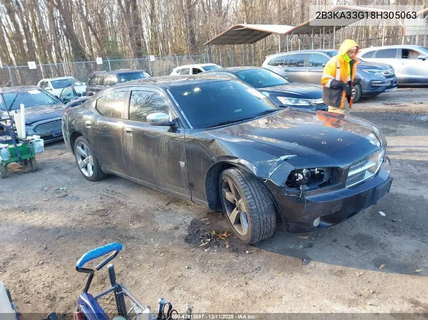 2B3KA33G18H305063 2008 Dodge Charger Sxt