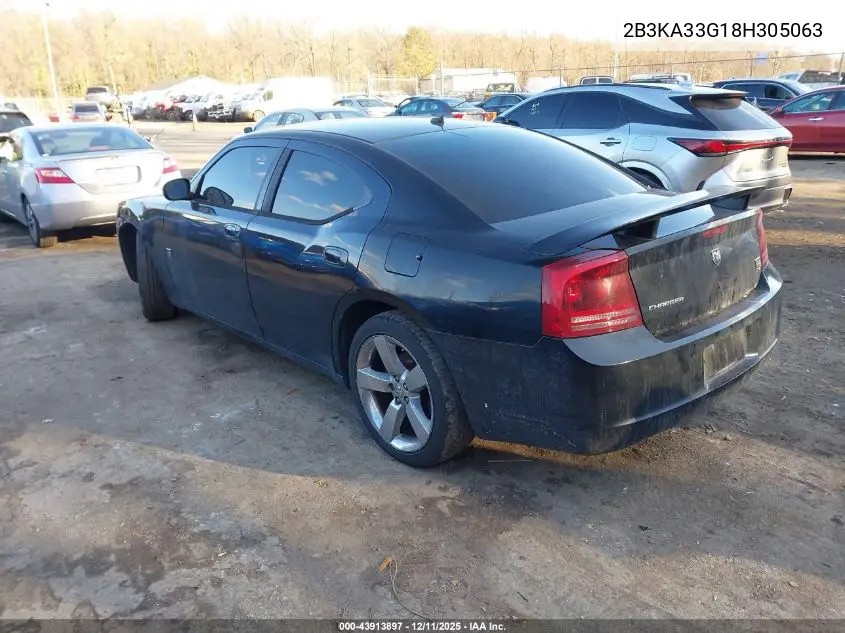 2B3KA33G18H305063 2008 Dodge Charger Sxt