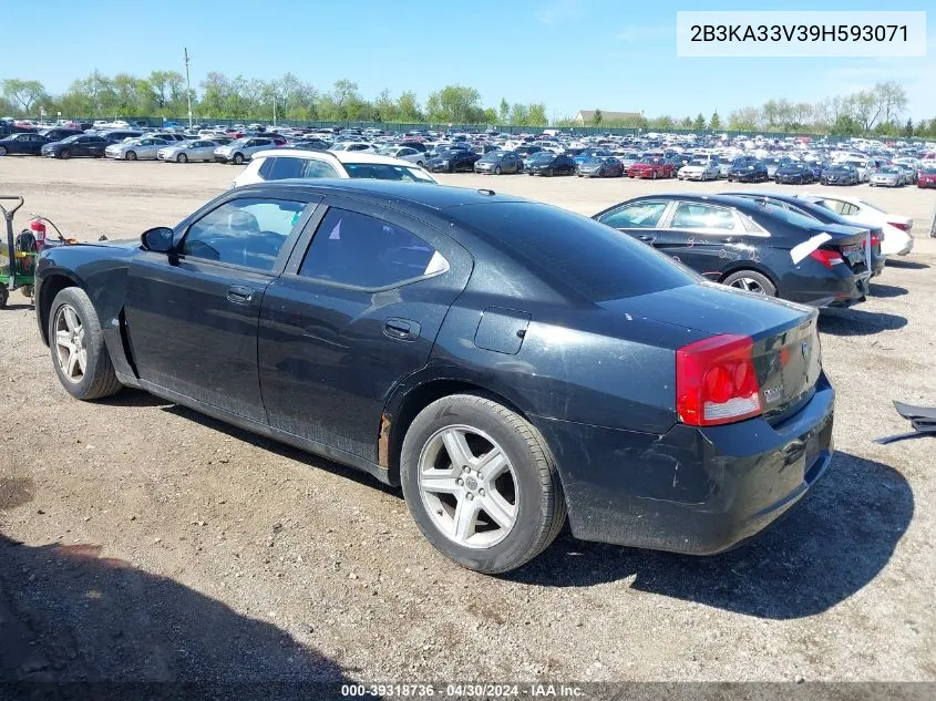 2009 Dodge Charger Sxt VIN: 2B3KA33V39H593071 Lot: 39318736