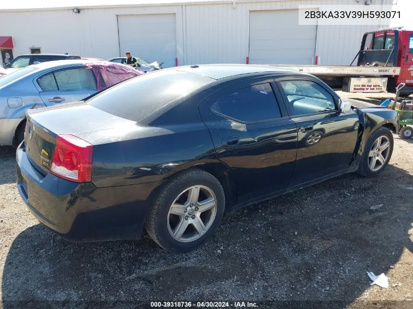 2009 Dodge Charger Sxt VIN: 2B3KA33V39H593071 Lot: 39318736