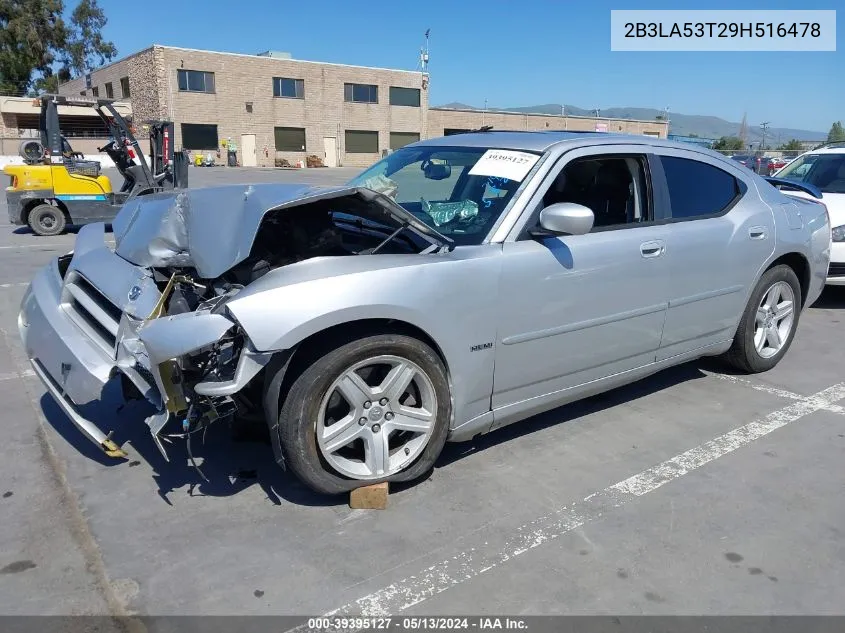 2009 Dodge Charger R/T VIN: 2B3LA53T29H516478 Lot: 39395127