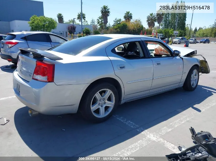 2009 Dodge Charger R/T VIN: 2B3LA53T29H516478 Lot: 39395127