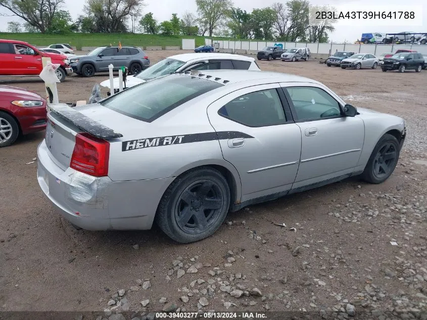 2009 Dodge Charger VIN: 2B3LA43T39H641788 Lot: 39403277